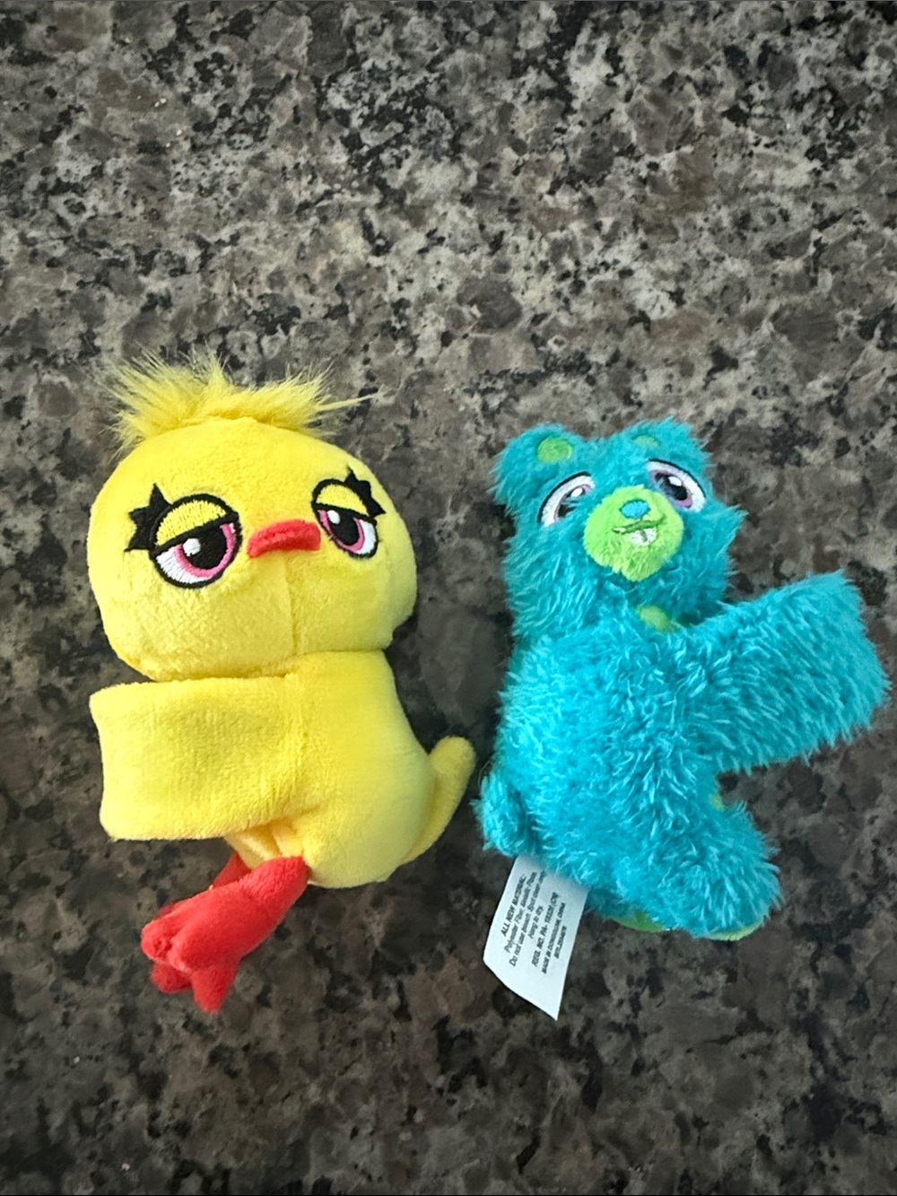 Toy Story Ducky and Bunny Cutie Cuff Plush Wrist Toy Set